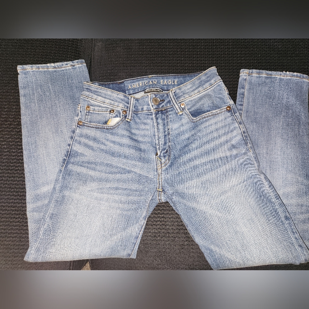 Mens American Eagle Next Level Airflex Slim Straight Blue Jeans 28/28 NWOT